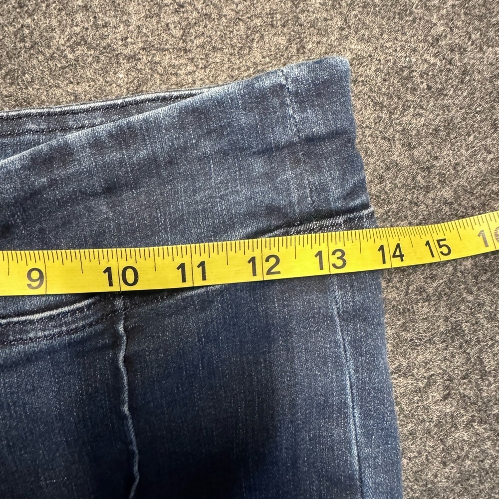 Frame The Jet Set Crop Mini Bootcut Flare Pull On Blue Jeans in Keller 1 - Picture 6 of 10
